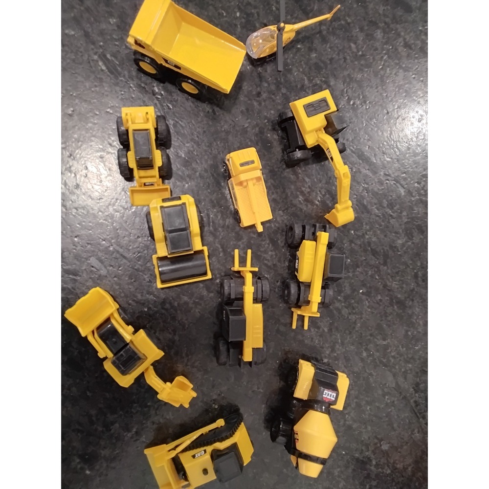 CAT Caterpillar Mini Construction Vehicle Toy Lot Dump Truck Excavator 11pc Set